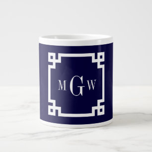 Caneca De Café Grande Marinho Azul Whatch Chave Grega Nº 2 Frame 3 Init