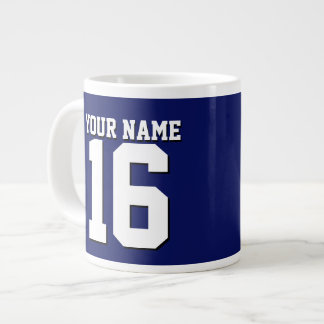 Caneca De Café Grande Marinho Blue Sports Jersey Team
