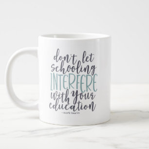 Caneca De Café Grande Mark Twain Cita Escolares de Homens sem Escolas