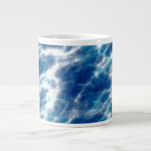 Caneca De Café Grande Mármore de água azul
