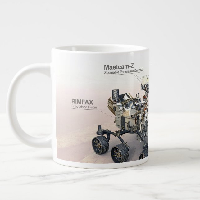 Caneca De Café Grande Mars Perseverance Rover Com Instrumentos (Esquerda)