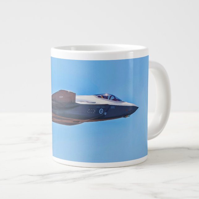 Caneca De Café Grande Martin F- 35A Relâmpago II Bloqueado (Frente Esquerda)