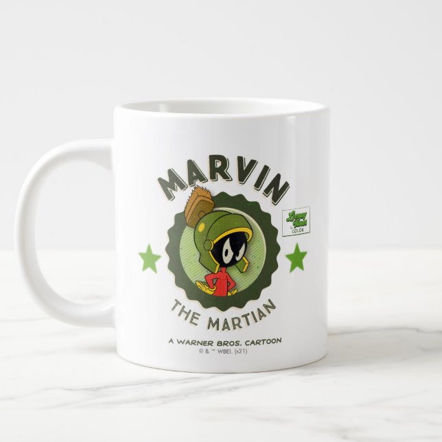 Caneca De Café Grande MARVIN O Cartão de Lobby Retro MARTIAN™ (Esquerda)