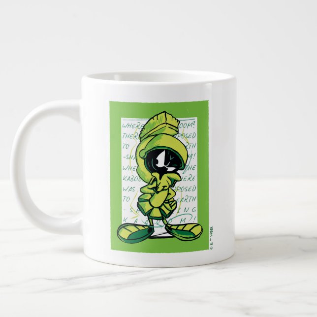 Caneca De Café Grande MARVIN, O esboço da cotação MARTIAN™ (Esquerda)