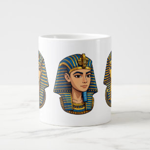 Caneca De Café Grande Máscara Dourada do Faraó Tutancâmon