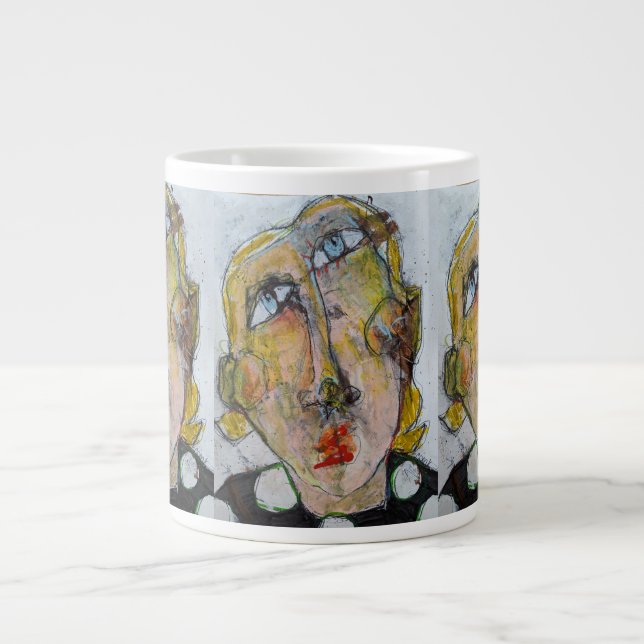 Caneca De Café Grande Máscara Vermelha (Frente)