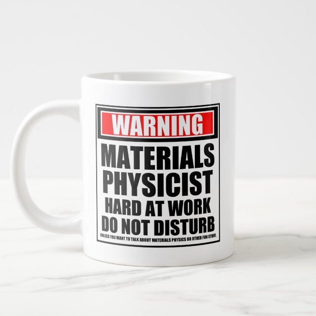 Caneca De Café Grande Material de Aviso Duro Físico No Trabalho (Esquerda)