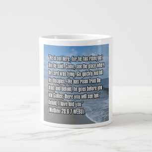 Caneca De Café Grande Mateus 28:6-7 WEBU Mug