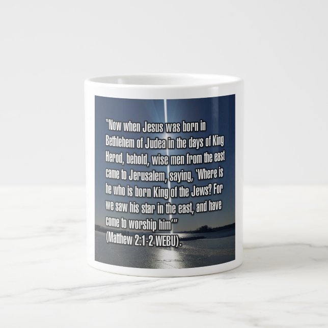 Caneca De Café Grande Mateus 2:1-2 WEBU Mug (Frente)
