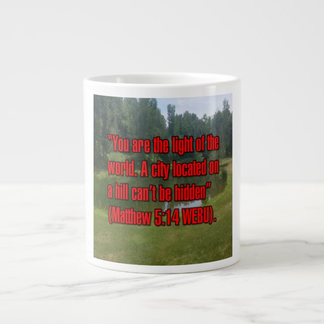 Caneca De Café Grande Mateus 5:14 WEBU Mug (Frente)