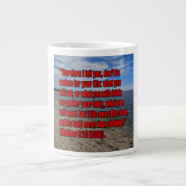 Caneca De Café Grande Mateus 6:25 WEBU Mug
