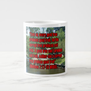 Caneca De Café Grande Mateus 7:17-18 WEBU Mug