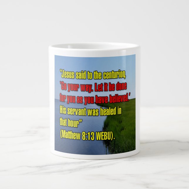 Caneca De Café Grande Mateus 8:13 WEBU Mug (Frente)