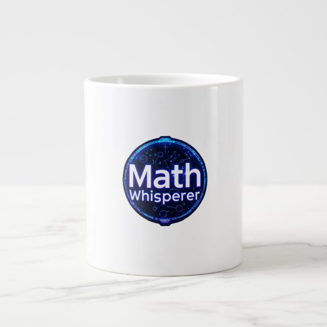 Caneca De Café Grande Math Teacher Math Whisperer (Frente)