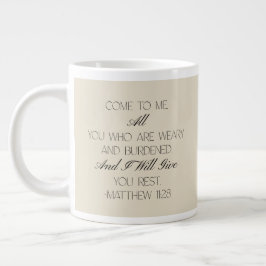 Caneca De Café Grande Matthew 11:28 Hope Bible Verse Mug 