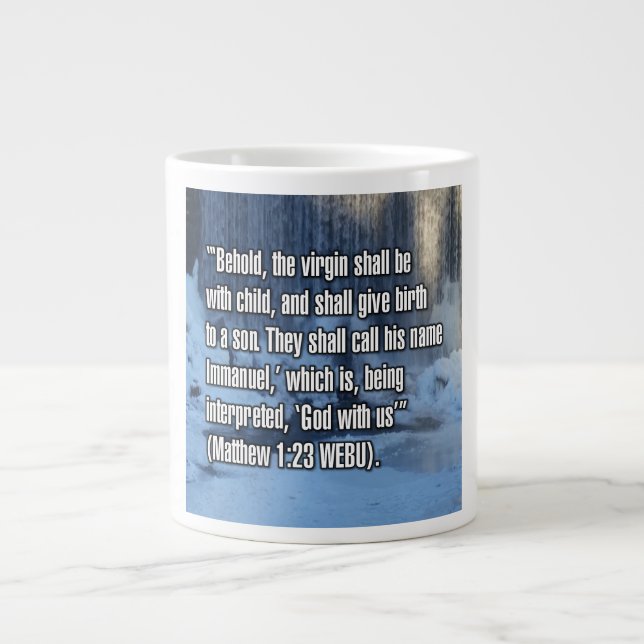 Caneca De Café Grande Matthew 1:23 WEBU Mug (Frente)
