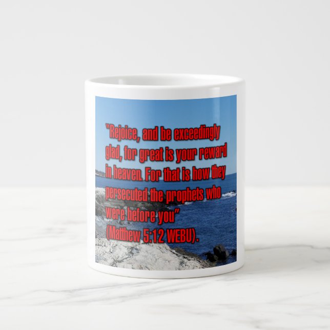 Caneca De Café Grande Matthew 5:12 WEBU Mug (Frente)