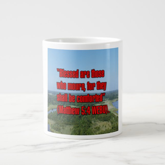 Caneca De Café Grande Matthew 5:4 WEBU Mug (Frente)