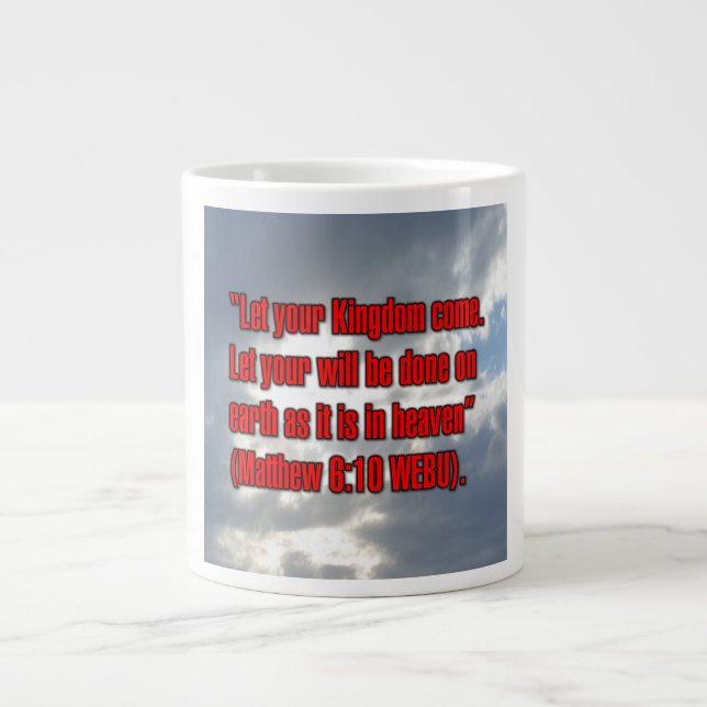 Caneca De Café Grande Matthew 6:10 WEBU Mug (Frente)