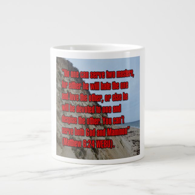 Caneca De Café Grande Matthew 6:24 WEBU Mug (Frente)
