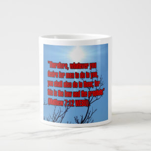 Caneca De Café Grande Matthew 7:12 WEBU Mug