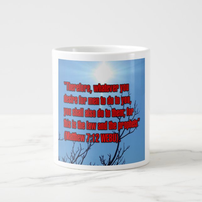 Caneca De Café Grande Matthew 7:12 WEBU Mug (Frente)