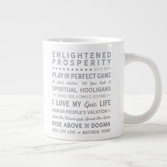 Caneca De Café Grande Matthew Ferry Words of Wisdom (Direita)