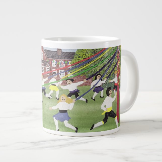 Caneca De Café Grande Maypole Dancing 1991 (Frente Esquerda)