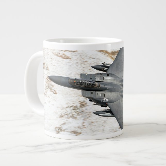 Caneca De Café Grande McDonnell Douglas F-15 Eagle (Frente Esquerda)