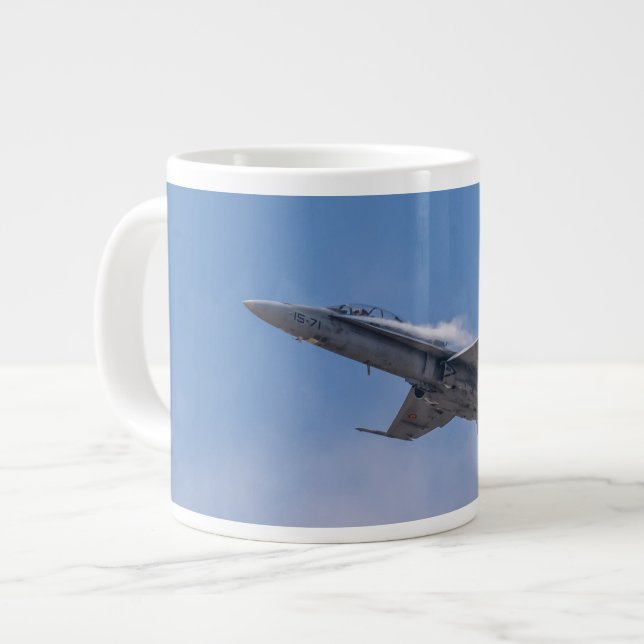 Caneca De Café Grande McDonnell Douglas F/A-18 Hornet (Frente Esquerda)