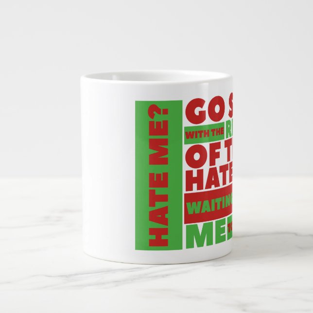 Caneca De Café Grande Me Odeio? - Jumbo Mug (Frente)