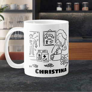 Caneca De Café Grande Medicina complementar. Alternativo
