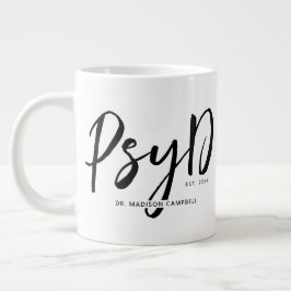 Caneca De Café Grande Médico de PsyD Personalizado