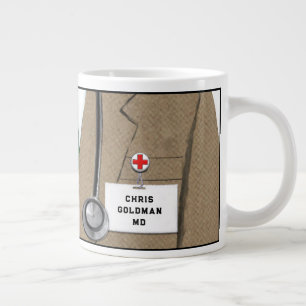 Caneca De Café Grande Médico Personalizado