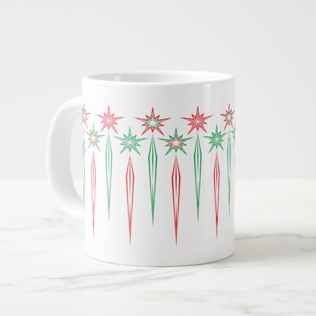 Caneca De Café Grande Médio Mod Icicles Jumbo Mug (Frente Esquerda)