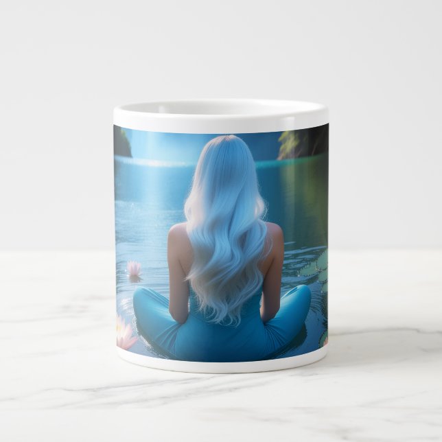 CANECA DE CAFÉ GRANDE MEDITATION - YOGA - WELLNESS - CARPE DIEM (Frente)