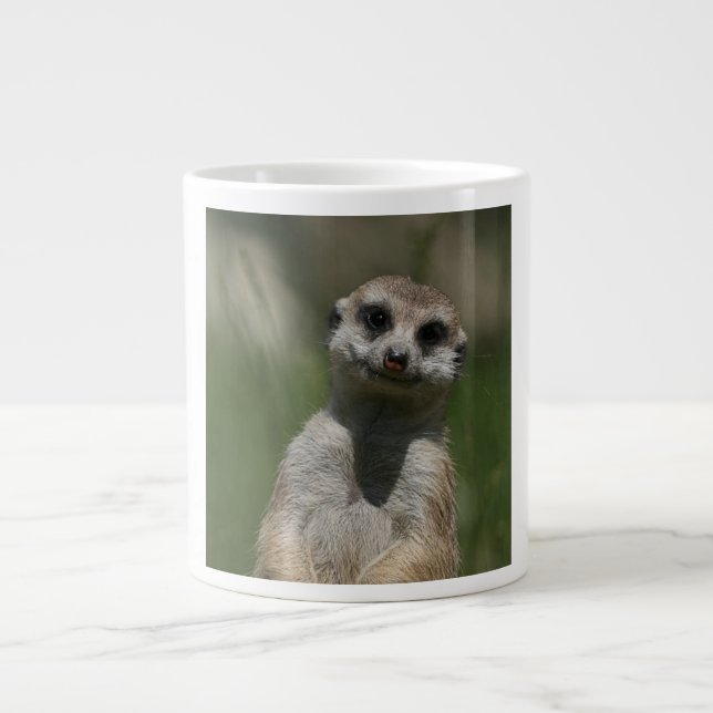 Caneca De Café Grande Meerkat 004 (Frente)
