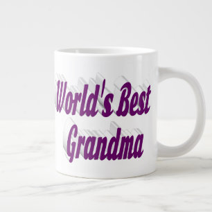 Caneca De Café Grande Meia-tipografia violeta da vovó