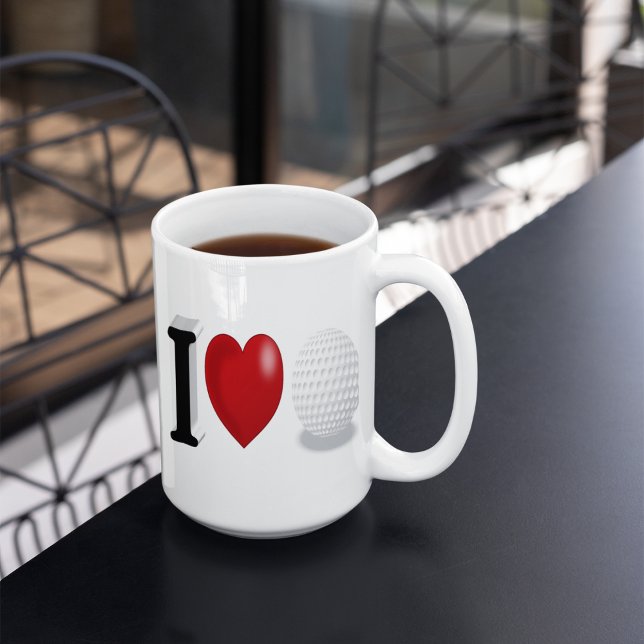 Caneca De Café Grande Meio texto do ventilador do Golf (Criador carregado)