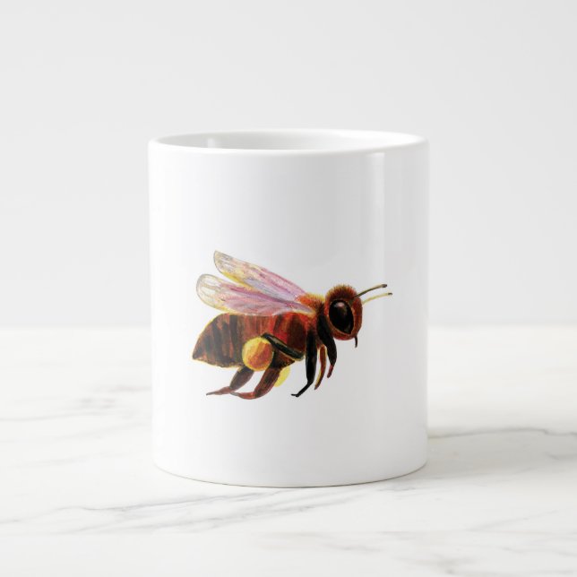 Caneca De Café Grande Mel Bee Voando (Frente)