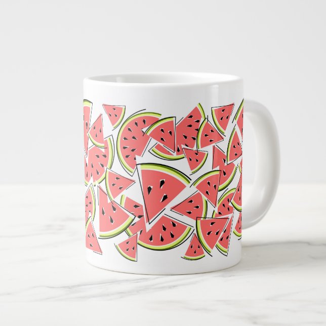 Caneca De Café Grande Melancia (Frente Esquerda)