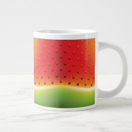 Caneca De Café Grande Melancia com Fundo de Sementes