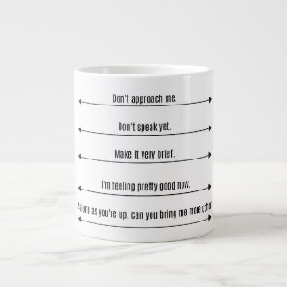 Caneca De Café Grande Melanie Mug, preto e branco