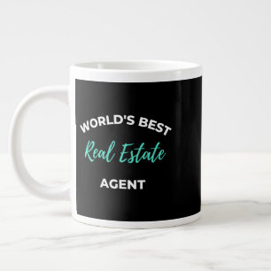 Caneca De Café Grande Melhor Agente Imobiliário do Mundo