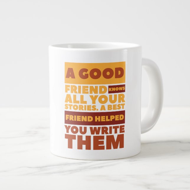 Caneca De Café Grande Melhor Amigo Jumbo Mug (Frente Esquerda)