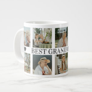 Caneca De Café Grande Melhor Avó de Todos os Tempos Colagem de Fotos – P