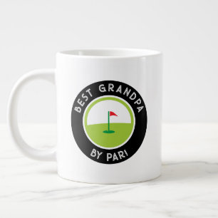 Caneca De Café Grande Melhor Avô Por Par Golfe Esportivo Divertido Moder