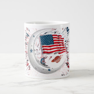Caneca De Café Grande Melhor design da bandeira americana em 🍺 de canec