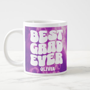 Caneca De Café Grande Melhor Formando Personalizado De Tinta Roxa