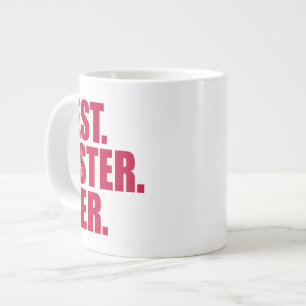 Caneca De Café Grande Melhor. Irmã. Nunca. (rosa)